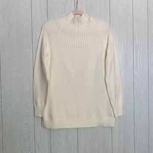 Anthropologie Ivory Mock New Sweater Medium NWT